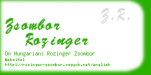 zsombor rozinger business card